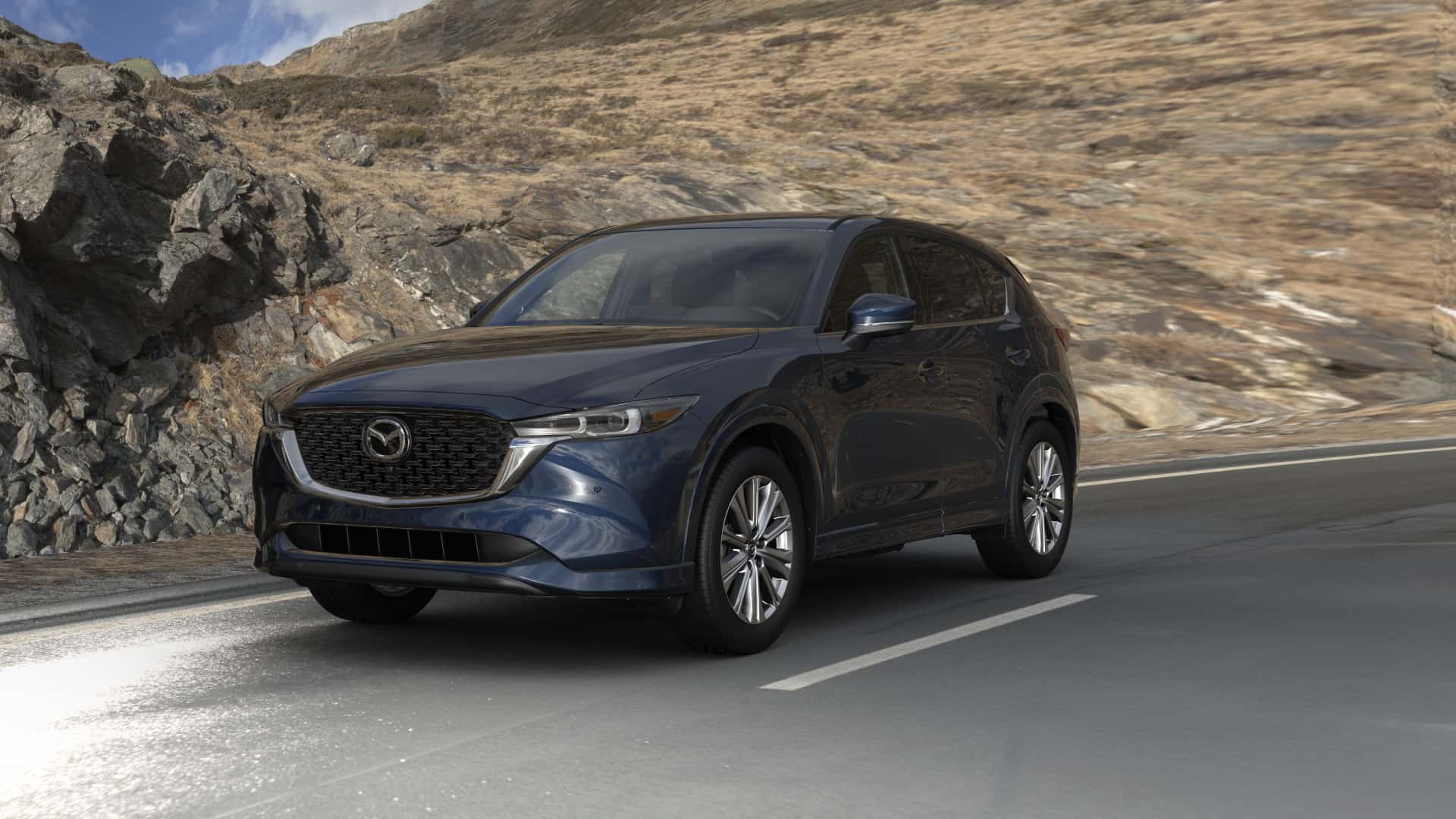 2023 Mazda CX-5 2.5 Turbo Signature Deep Crystal Blue Mica| Mazda of South Charlotte in Pineville NC