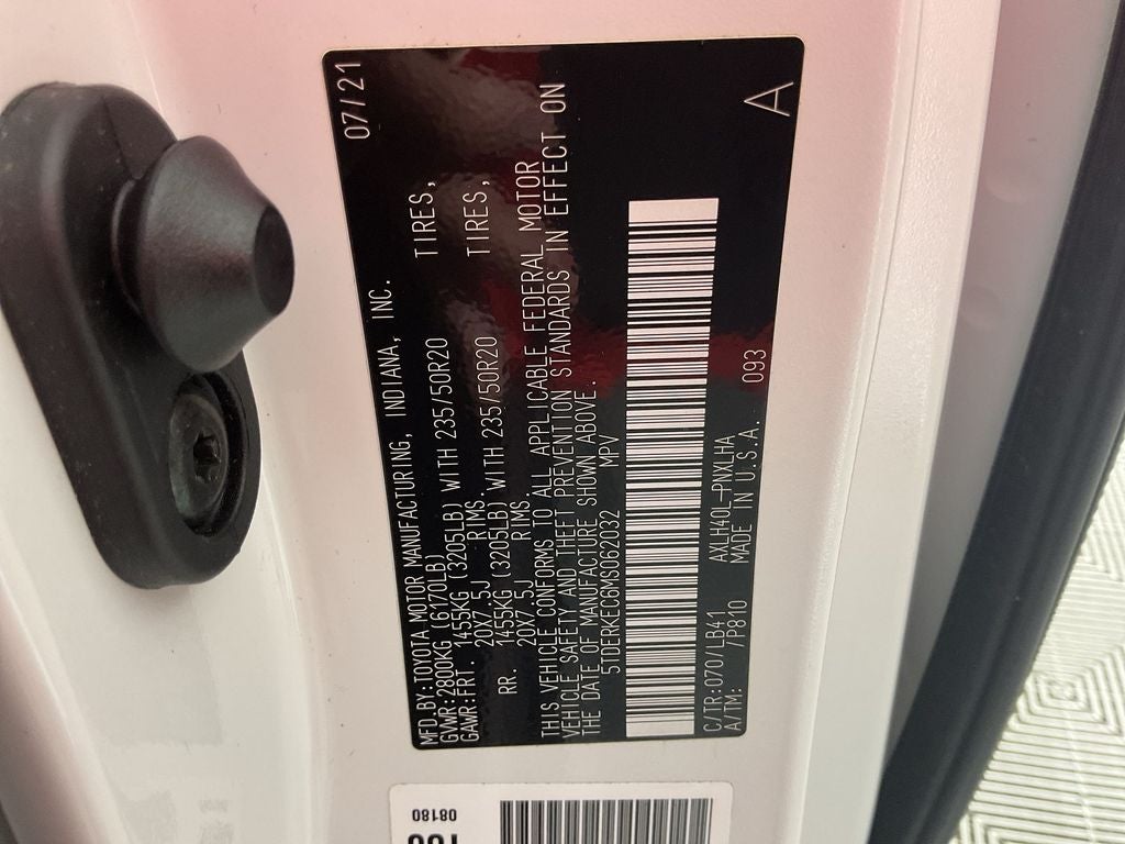 2021 Toyota Sienna Platinum 7 Passenger