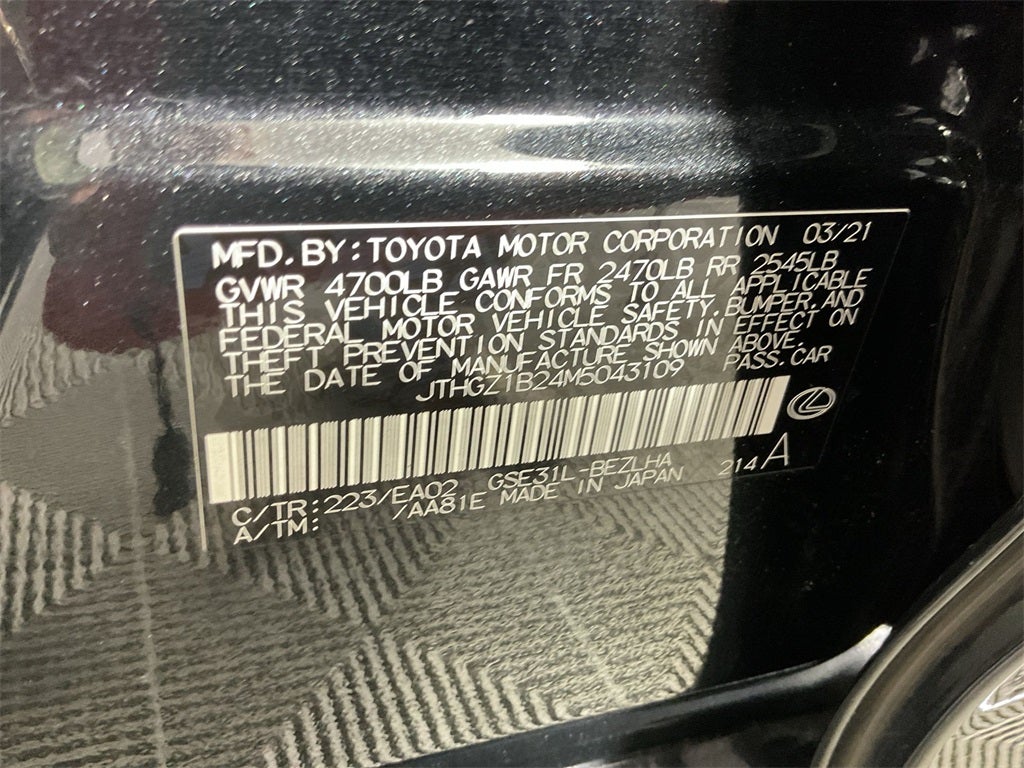 2021 Lexus IS 350 F SPORT