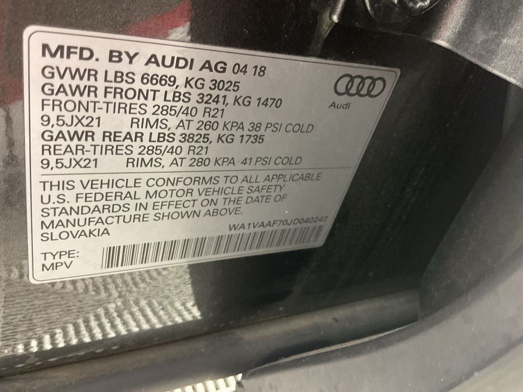2018 Audi Q7 3.0T Prestige quattro