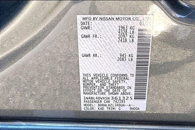 2025 Nissan Altima SV