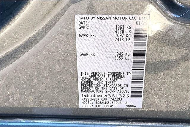 2025 Nissan Altima SV