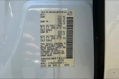 2022 Nissan Frontier PRO-4X