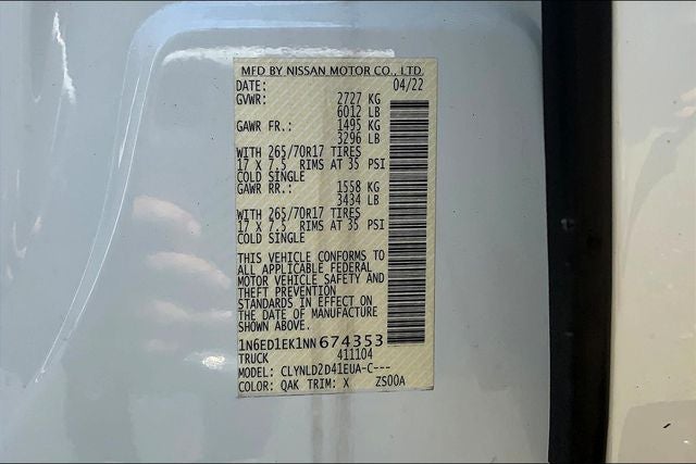 2022 Nissan Frontier PRO-4X