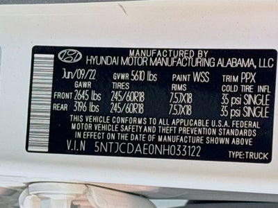 2022 Hyundai Santa Cruz SEL
